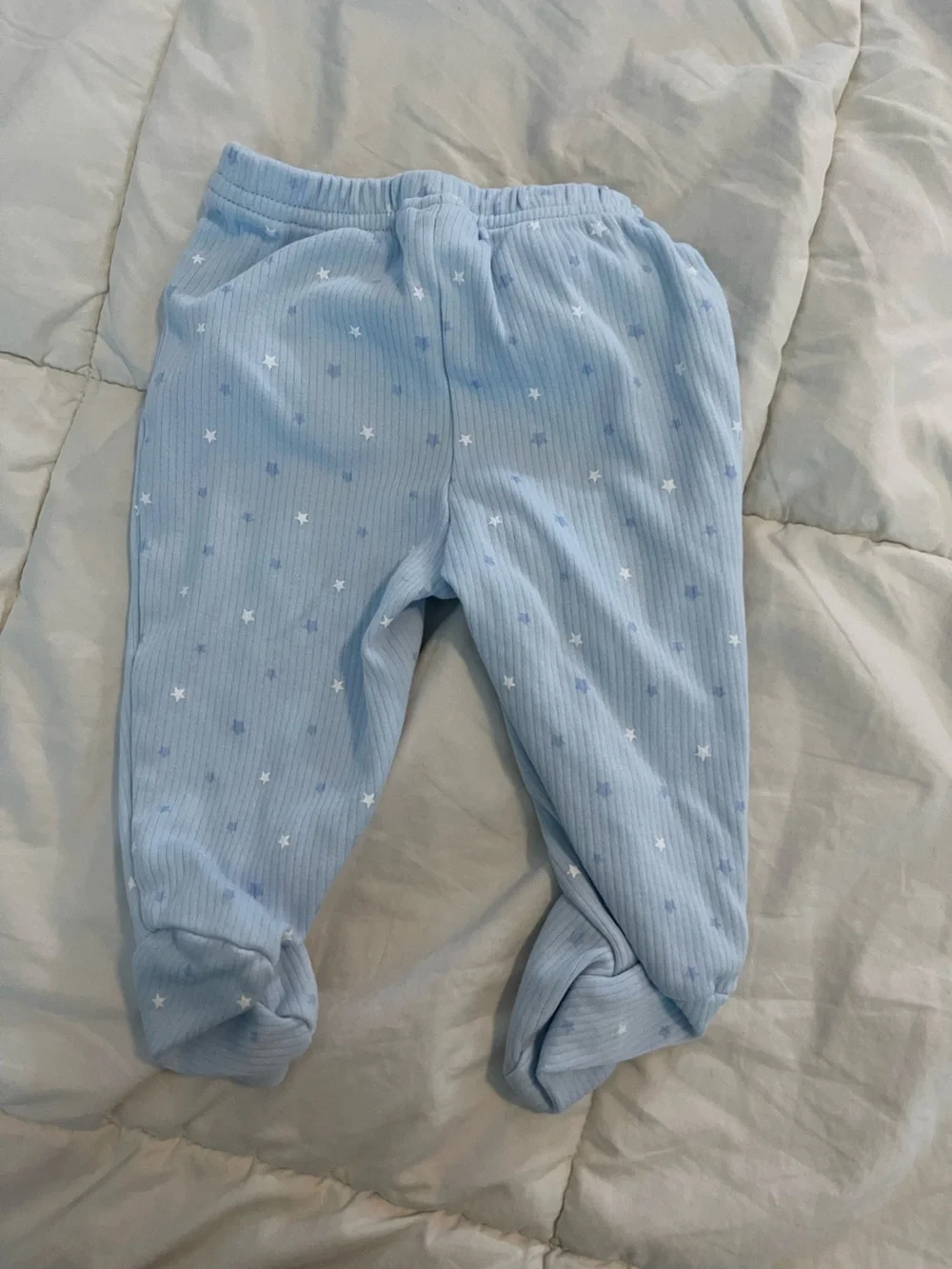 Carter's Light Blue Star-Print Footed Pajama Sleep Sack